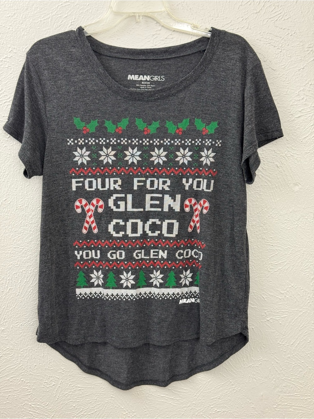 Mean Girls 'Four For You Glen Coco' Holiday Graphic Tee - Charcoal